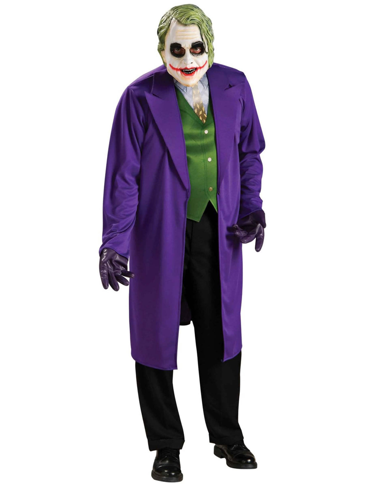 Класически костюм Joker The Dark Knight™ за възрастен лилав и зелен с маска