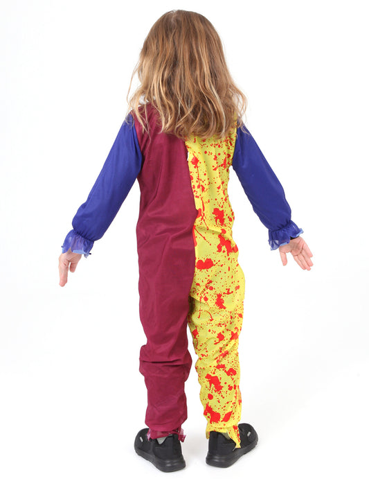 Vue de dos du déguisement de clown pour enfant