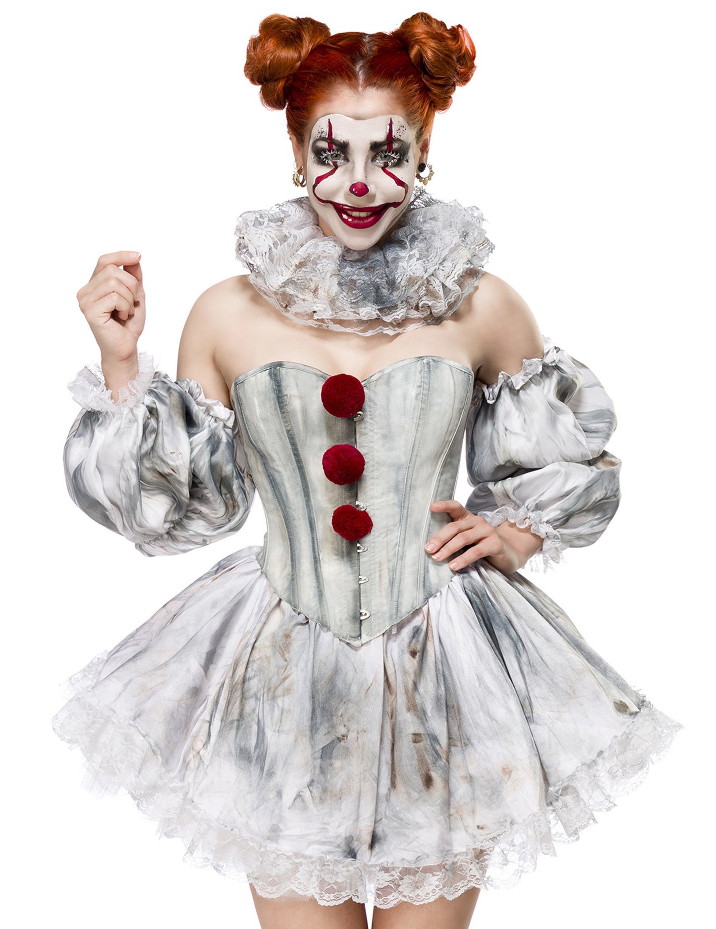 Ужасяваща секси клоун луксозна жена маскировка