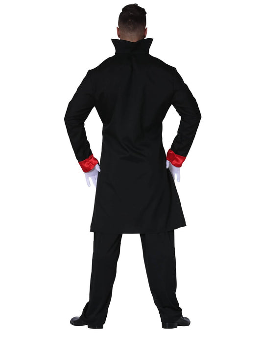 Vue de dos du déguisement de comte vampire pour adolescent