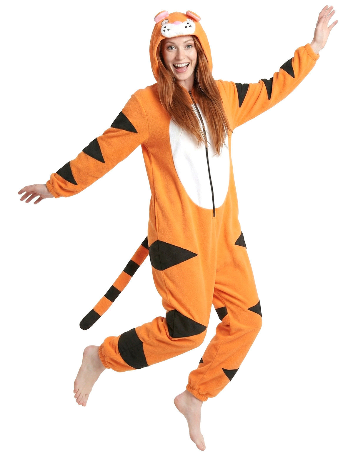 Déguisement de couple combinaison capuche tigre