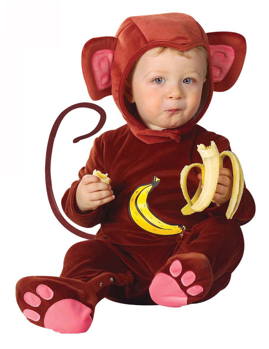 Бебешки кадифе ефект маймунски костюм