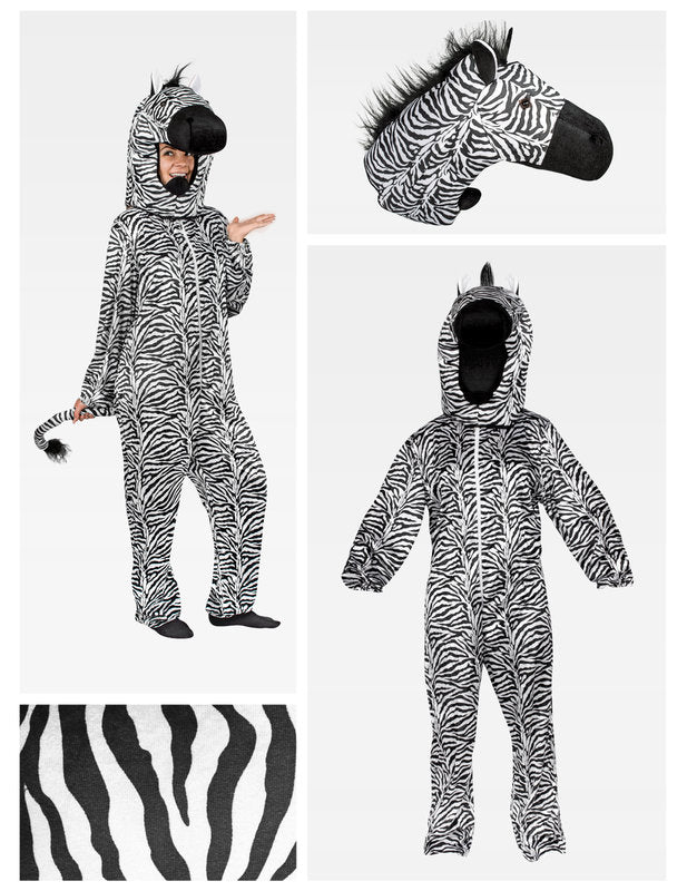 Комбиниран костюм за възрастни зебра