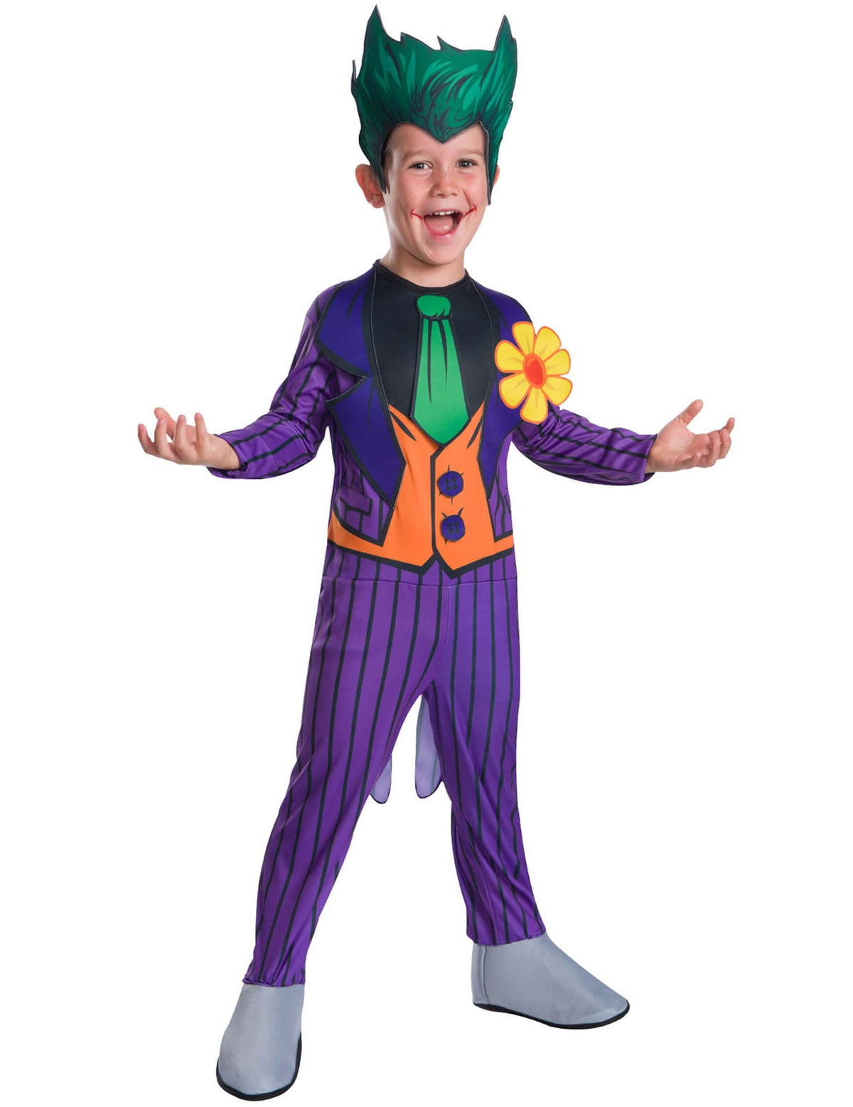 Луксозен костюм Joker™ за момче, лилав и зелен, с шапка