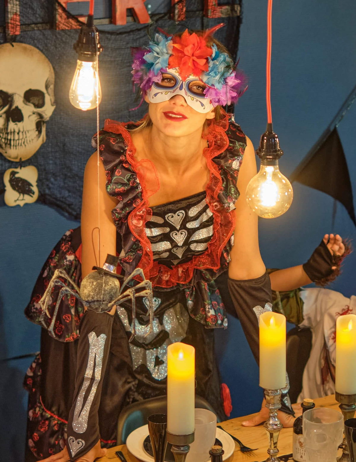Стайлинг на костюма dia de los muertos за жена