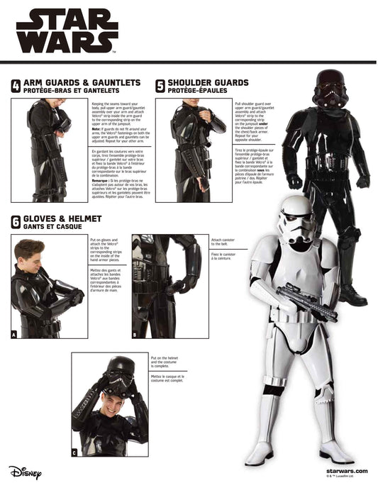 Vue détaillée des accessoires du déguisement édition collector Stormtrooper Star Wars