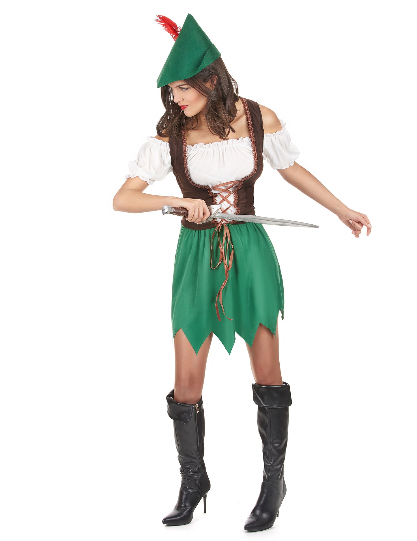 Déguisement femme des bois vert