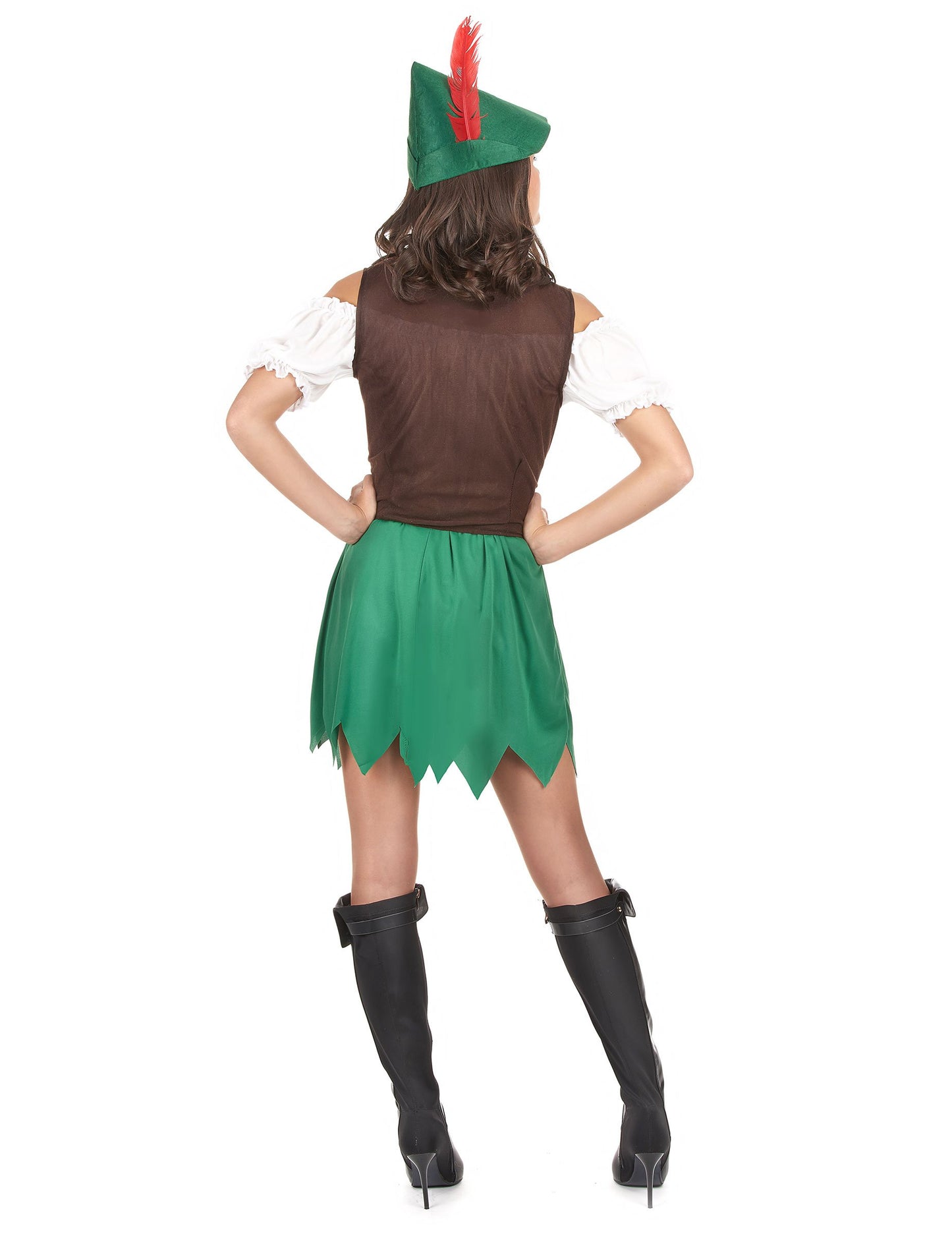 Déguisement femme des bois vert