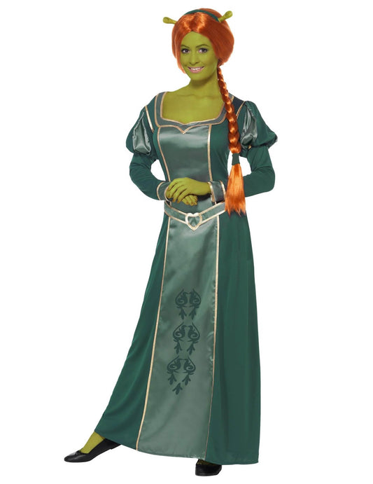 Vue de face du déguisement Fiona Shrek™ pour femme