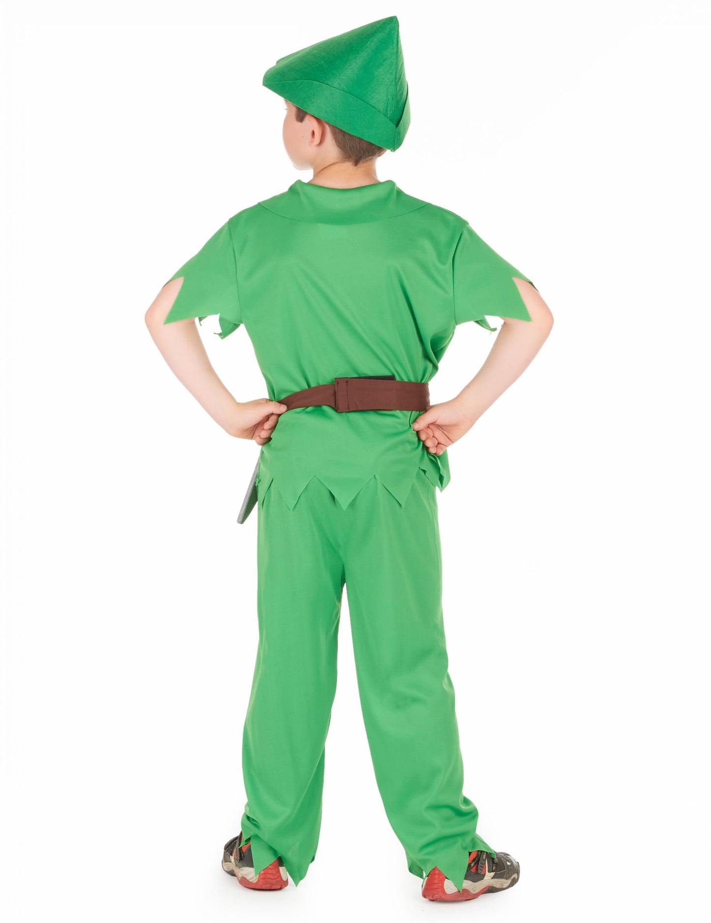 Задна гледка на костюма на страната на въображението за момче