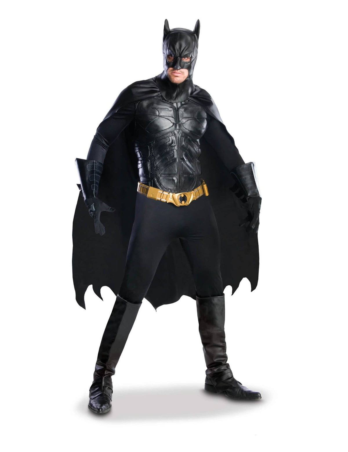 Костюм Batman в голям наследствен стил за мъж черен с златен колан