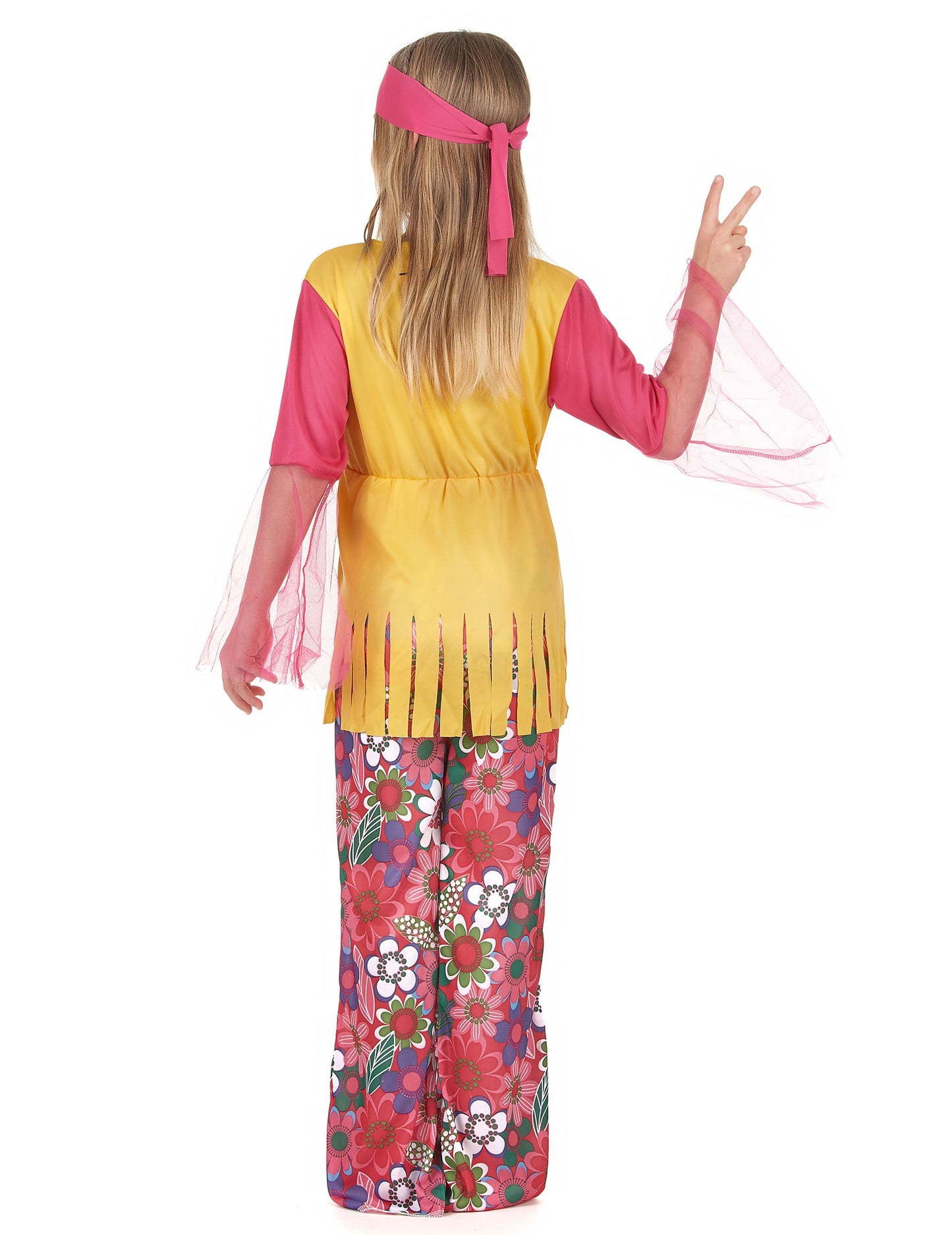 Заден изглед на хипи костюма за момиче