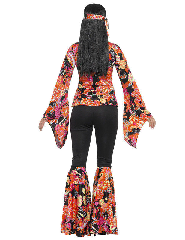 Черна и многоцветна хипи костюм жена