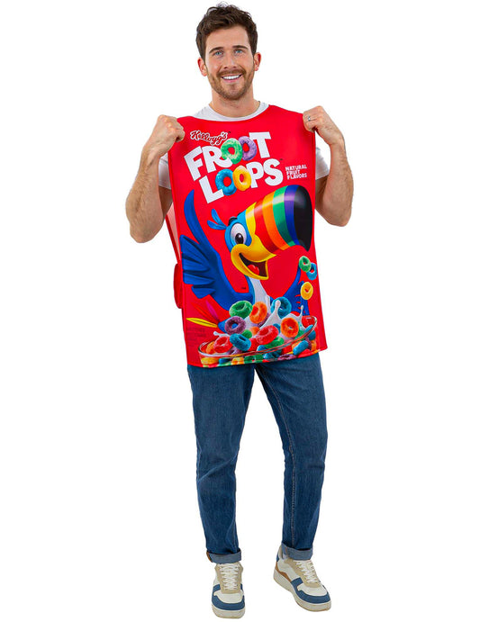 Костюм за възрастни Kellogg's Froot Loops кутия с корнфлейкс