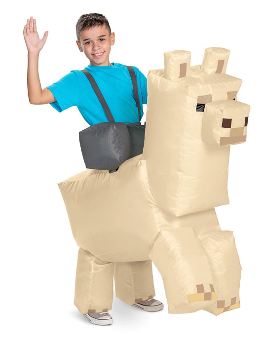 Déguisement Lama gonflable Minecraft™ enfant