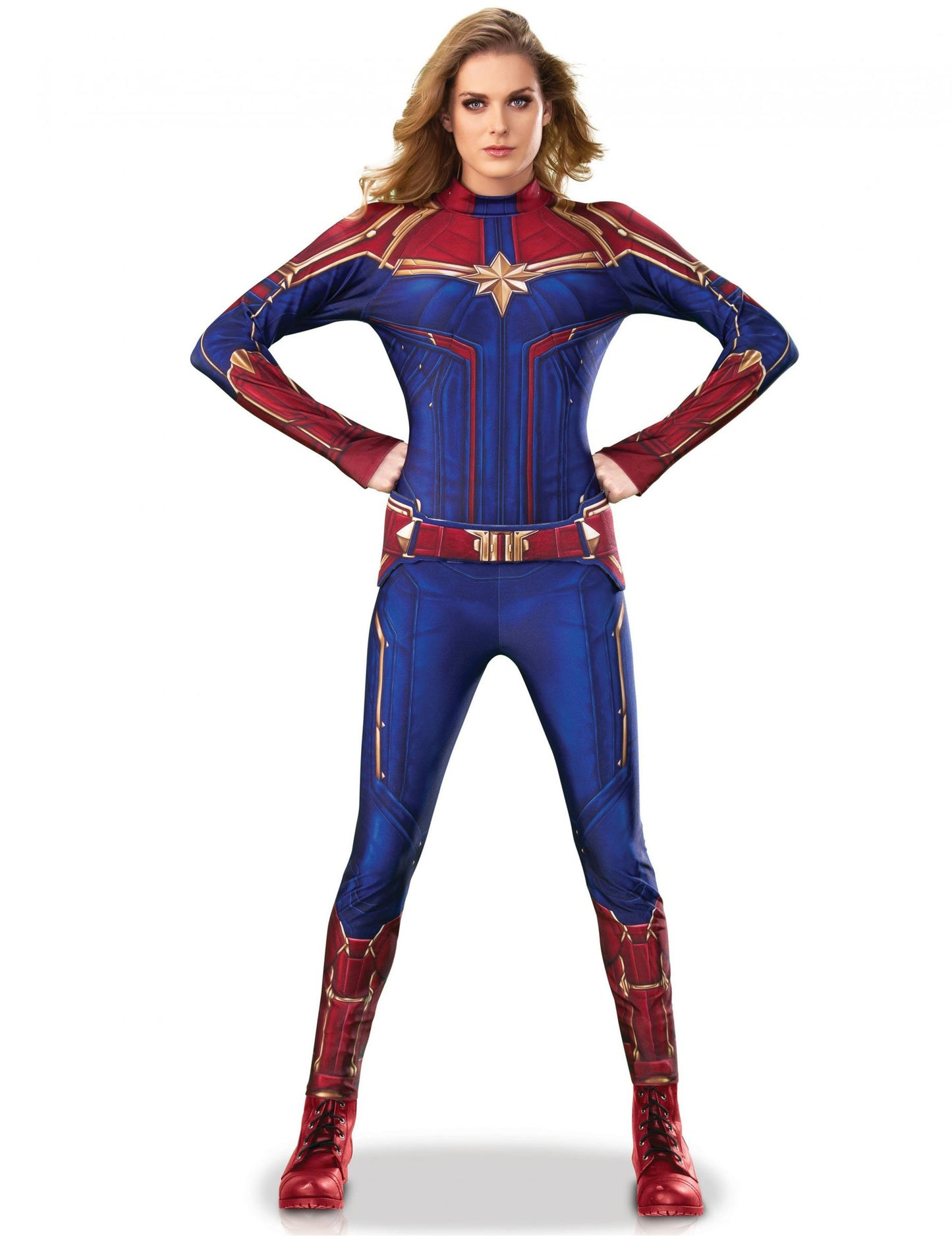 Луксозен капитан Marvel жена костюм