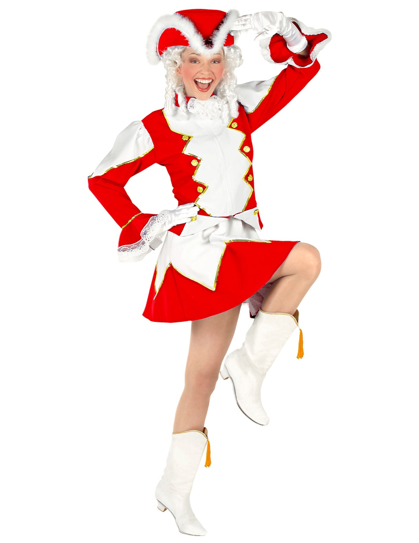 Червен мажоретен костюм жена