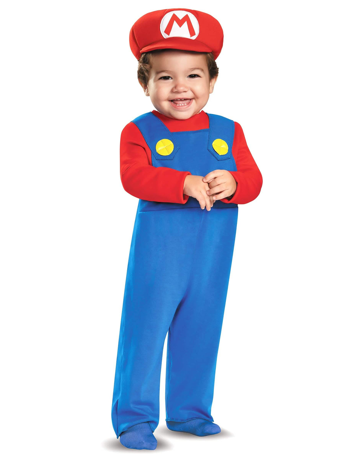 Костюм Mario за бебе син и червен с шапка