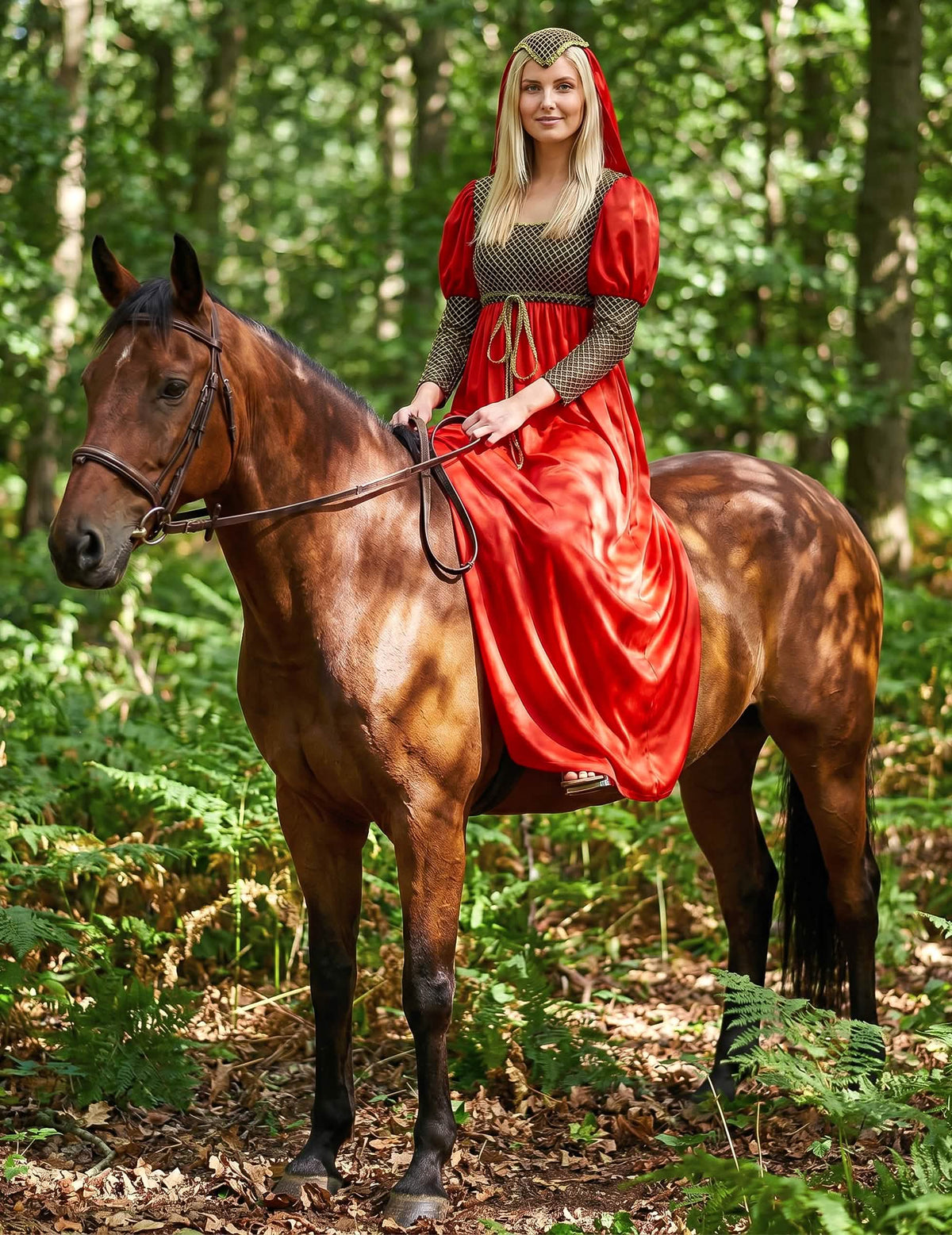 Déguisement médiéval rouge femme