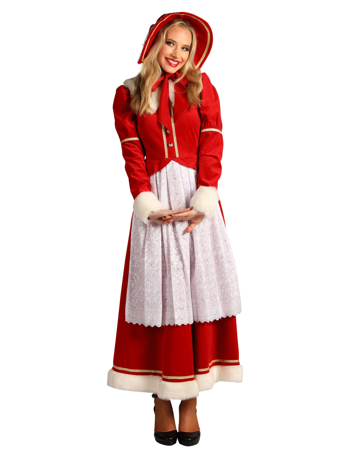 Традиционен женски костюм на г-жа Клаус с престилка