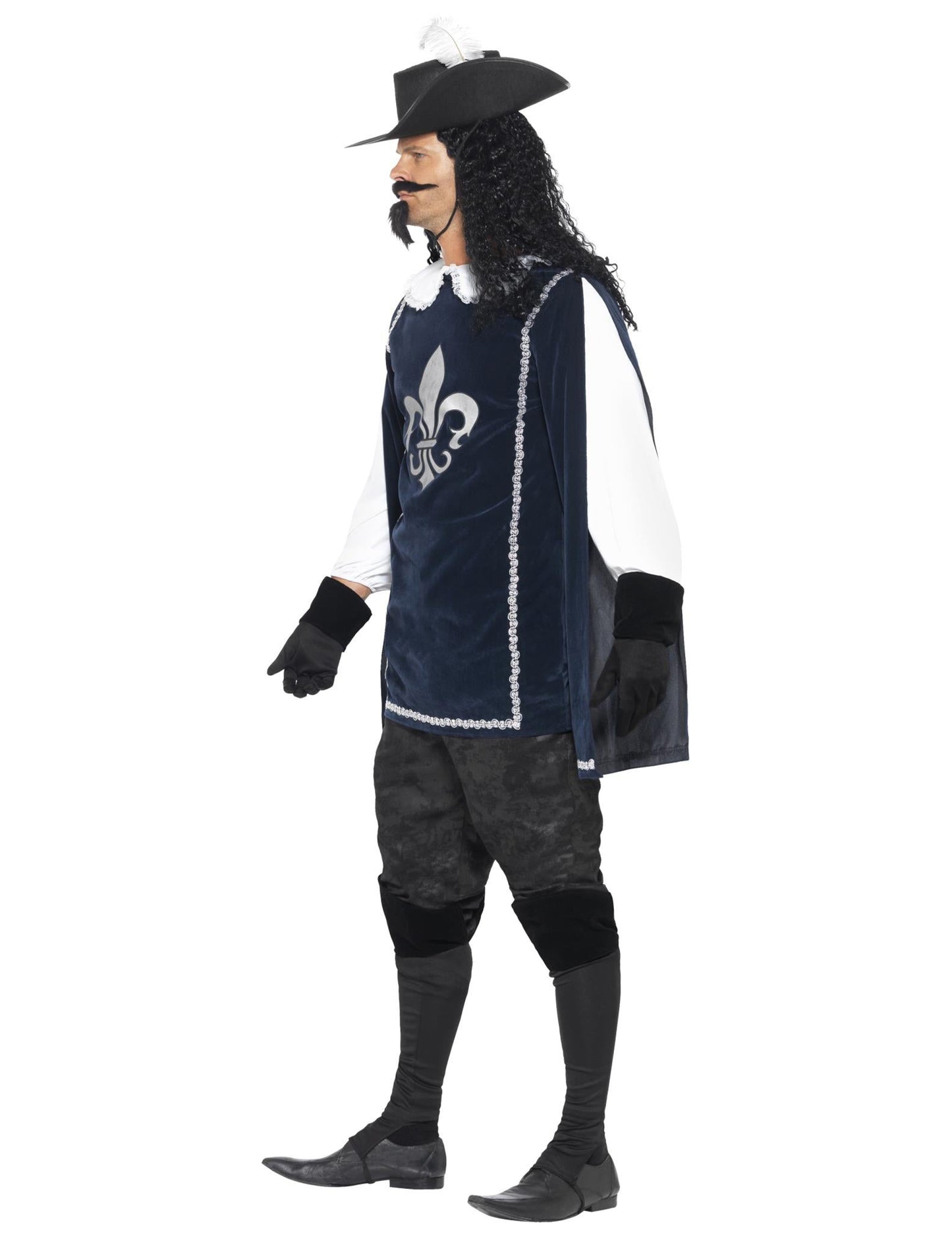 Мъжки тъмносин мускетар маскировка