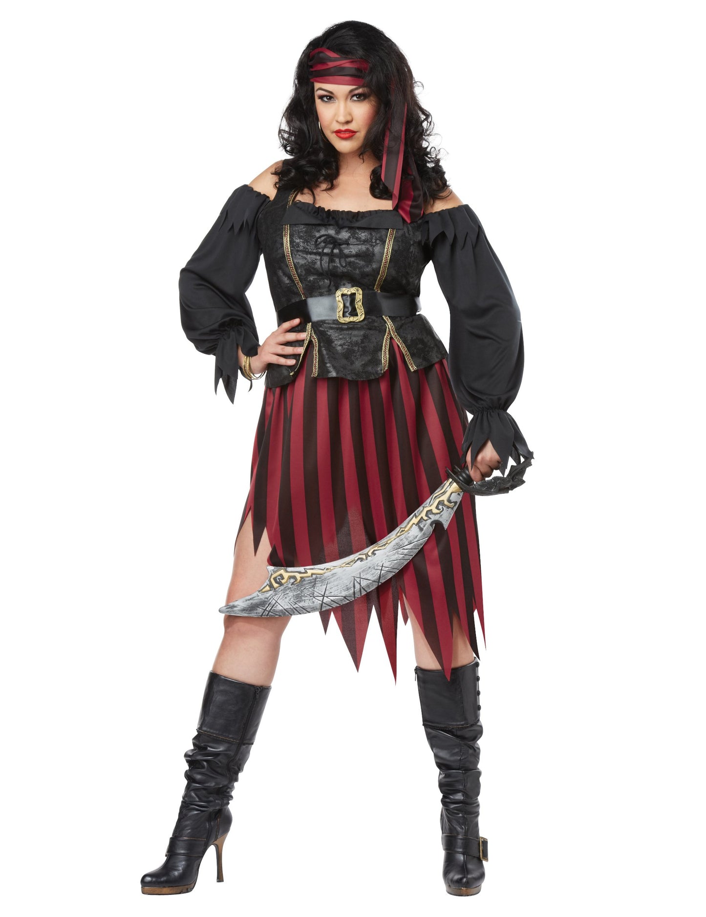 Luxe женски пиратски костюм с големи размери