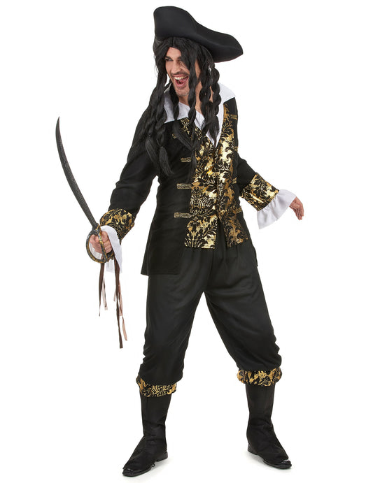Sabre à la main du déguisement de pirate à motif