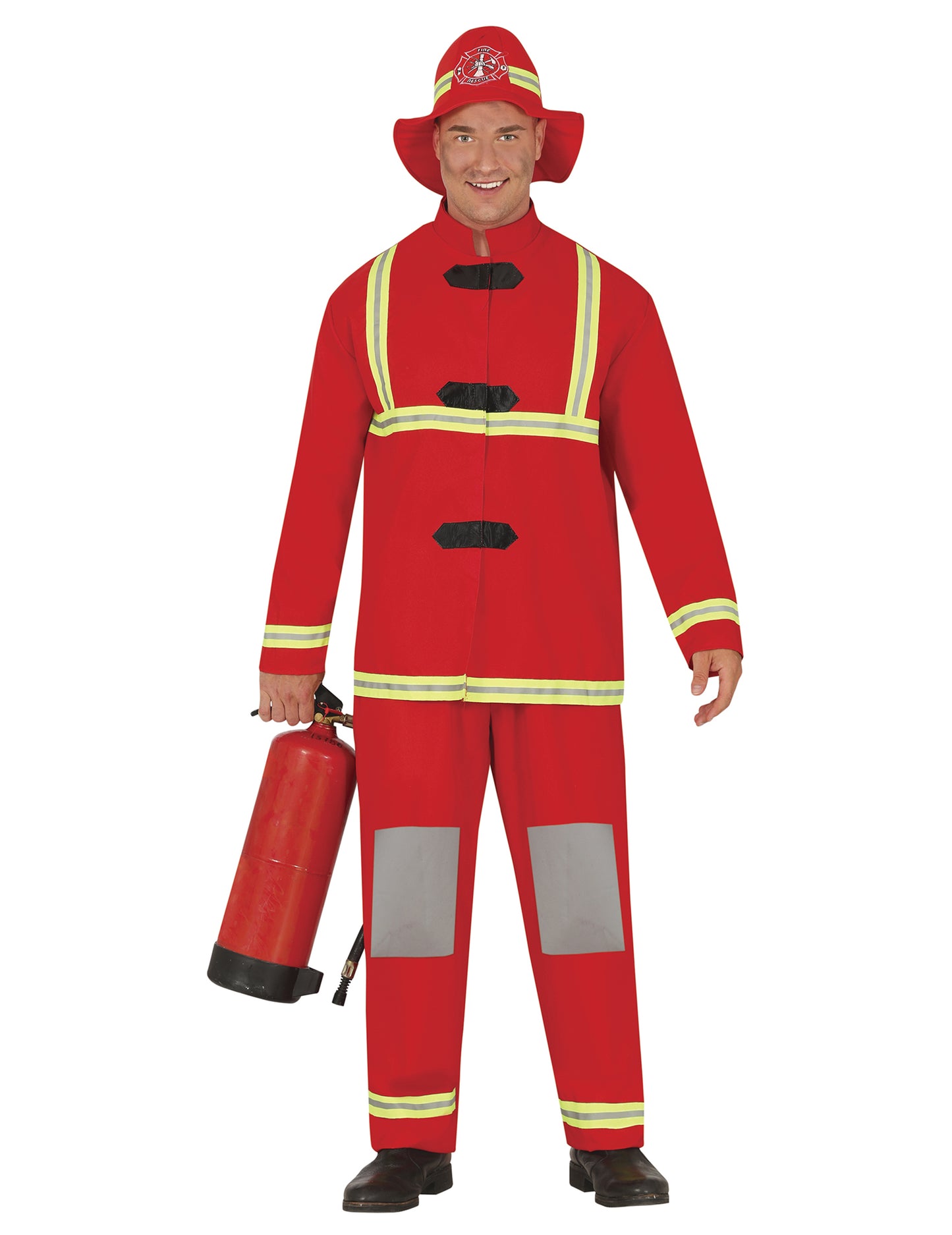 Vue de face du déguisement pompier