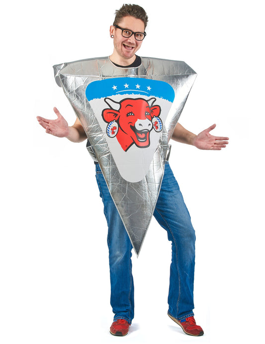 Vue de face du déguisement portion Vache qui rit™