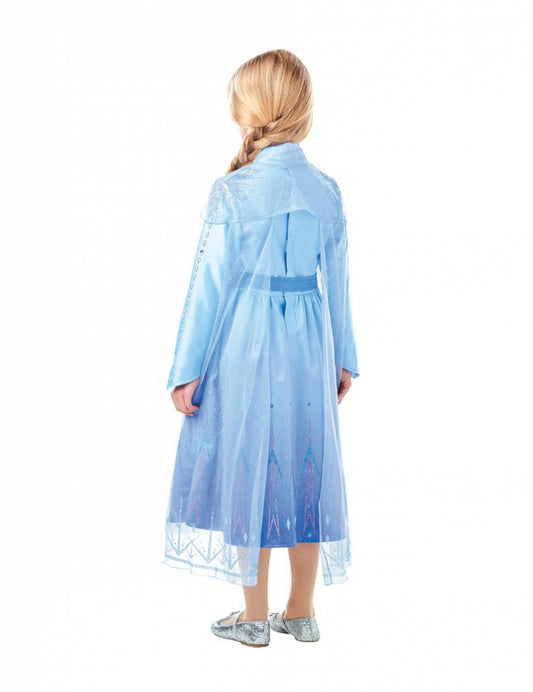 Vue de dos du déguisement premium Elsa La Reine des Neiges 2