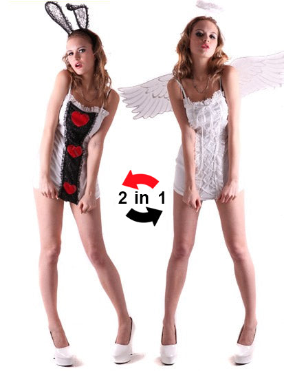 Обратима прикрийте ангел и заешка жена