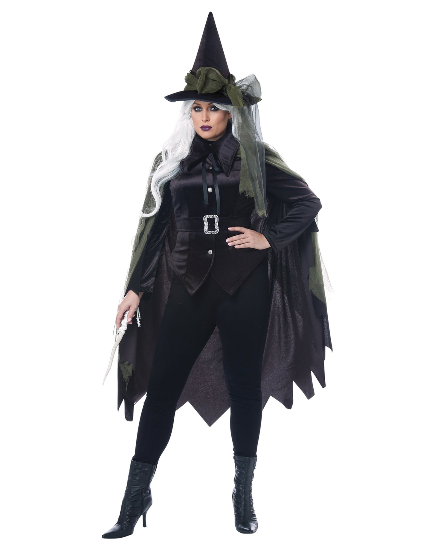 Голяма жена готически вещица костюм