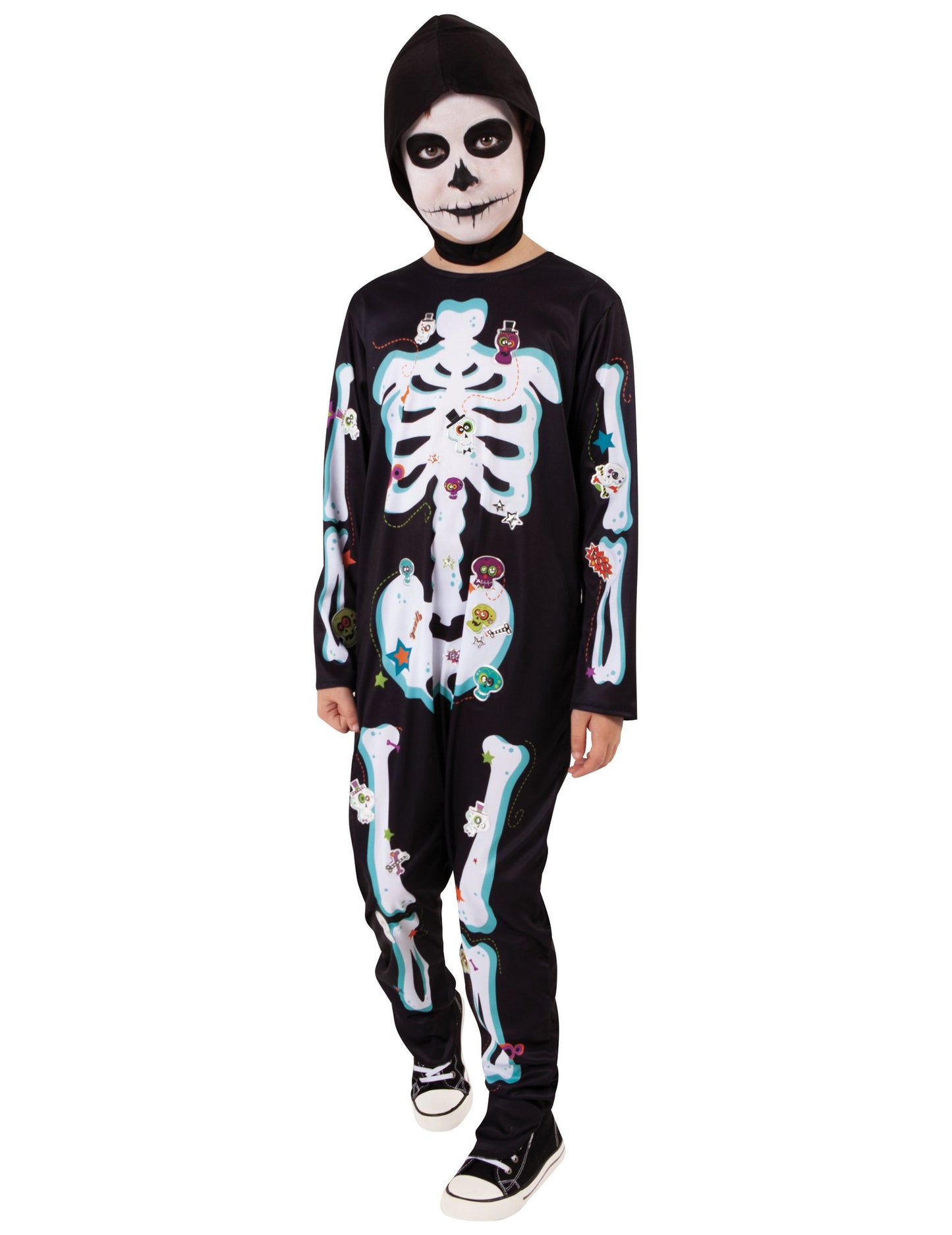 Скелет прикрийте с детски стикер брошура