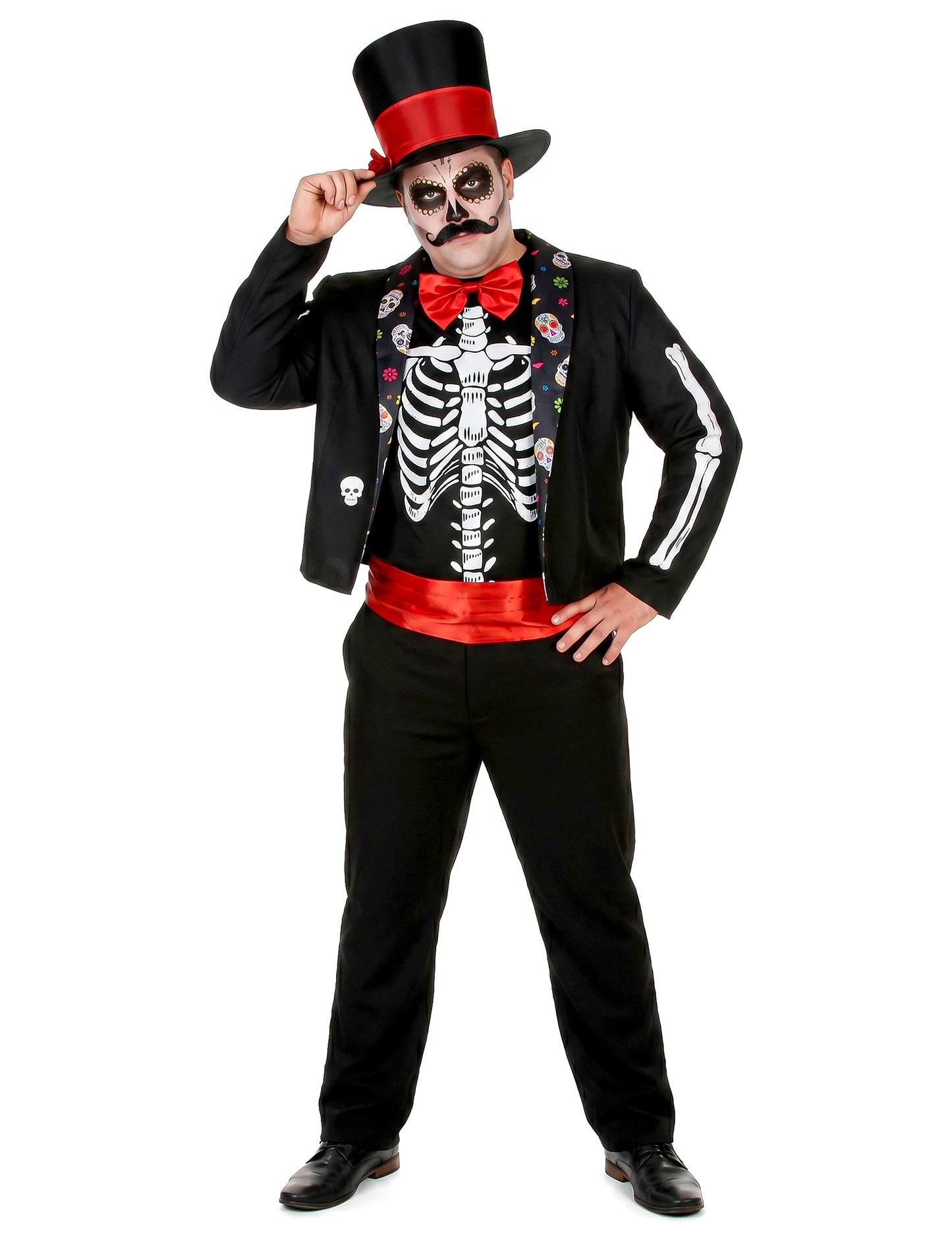 Скелет прикрийте dia de los muertos мъжки мъже мъже