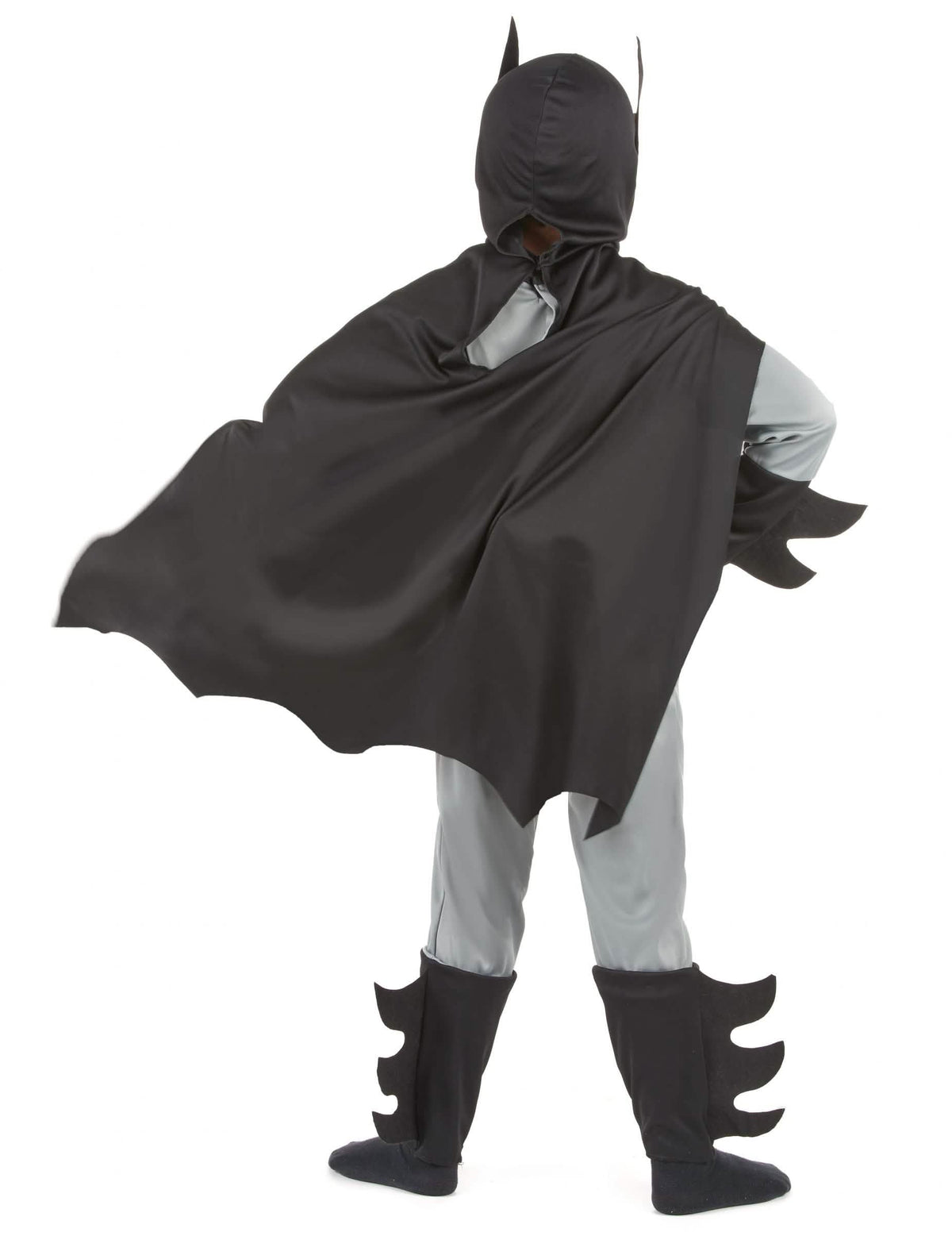 Vue de dos du déguisement de super héros homme chauve-souris pour garçon