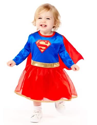 костюм Supergirl™ за бебе, син и червен, с пелерина