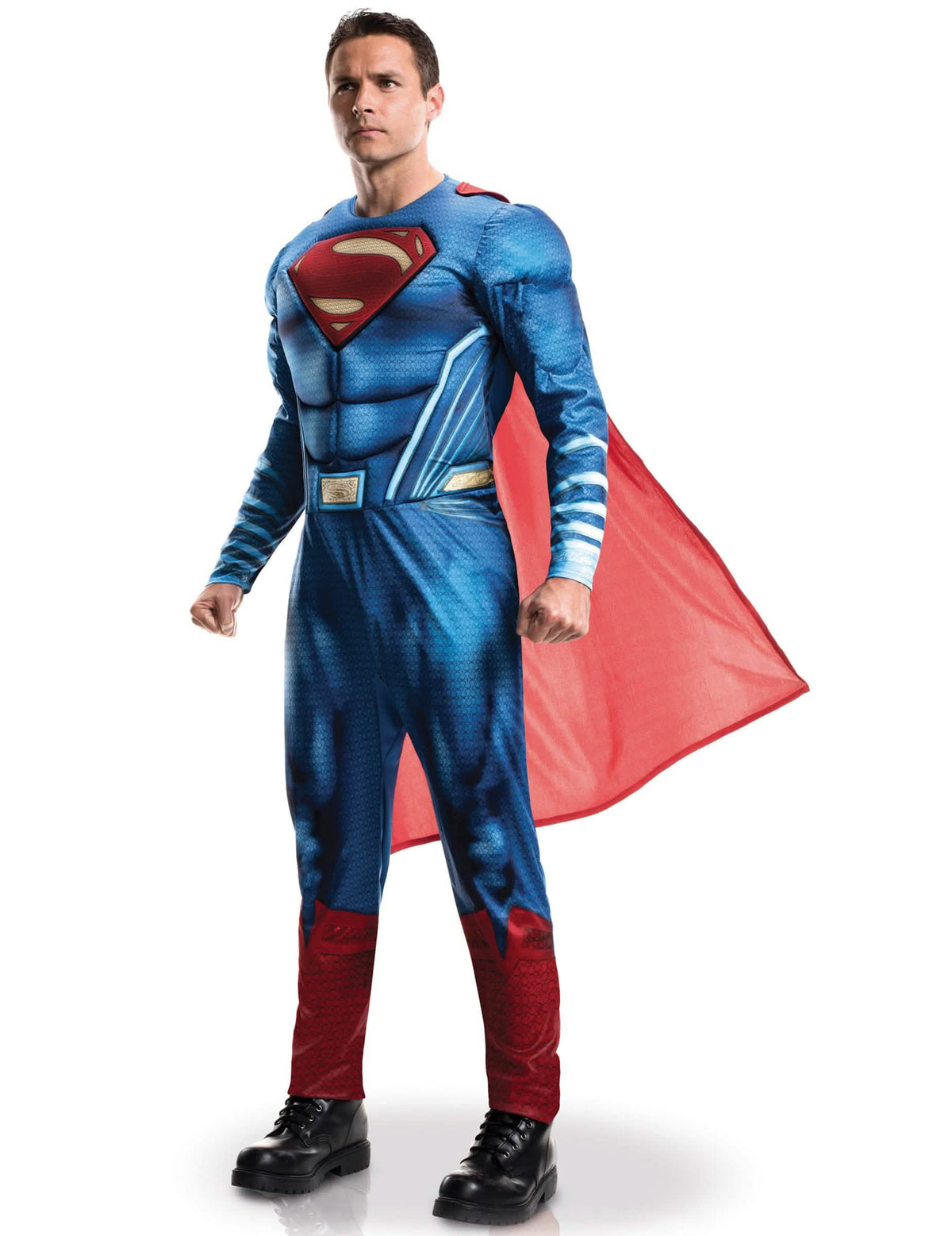 Костюм Superman Justice League за възрастен син и червен с пелерина