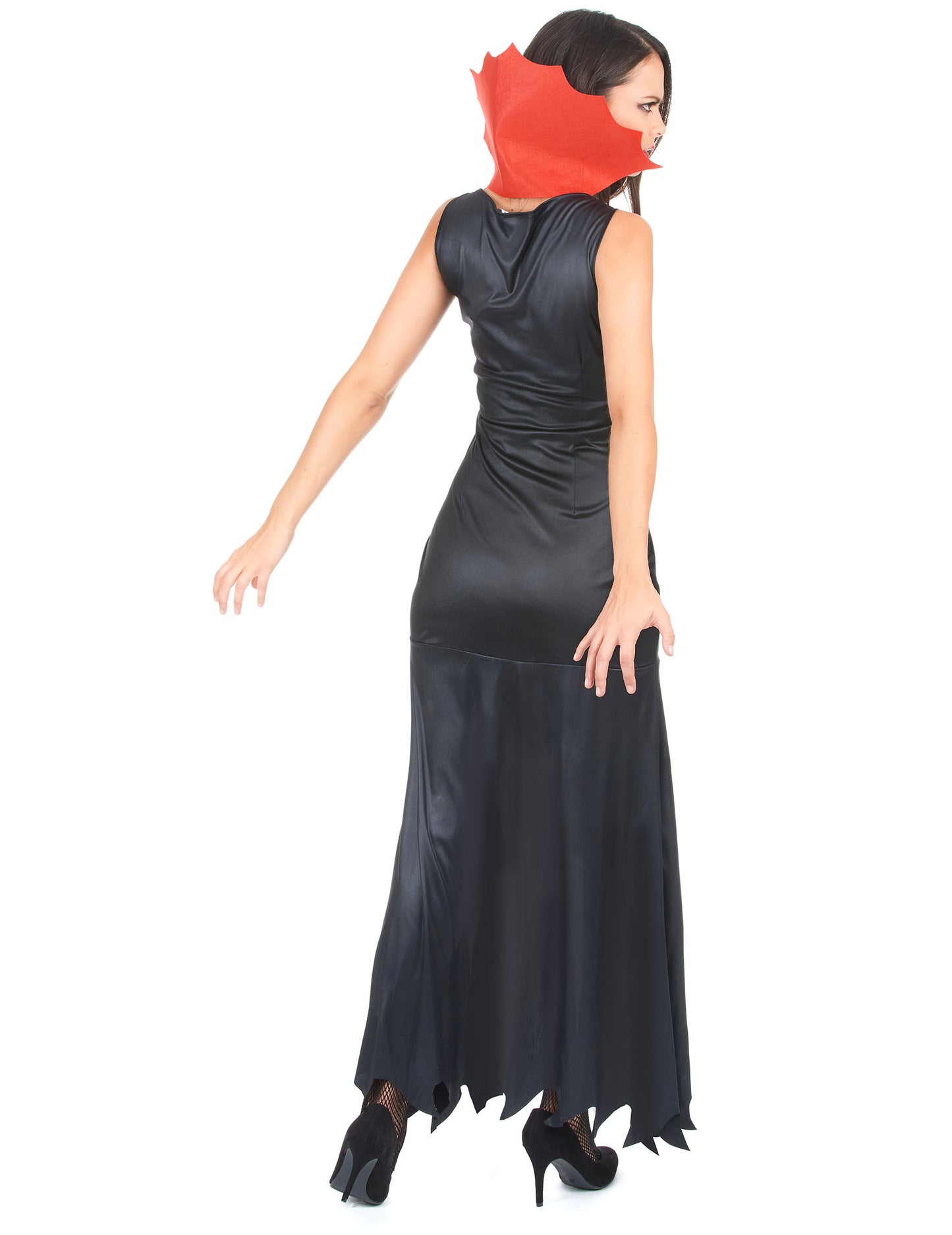 Vue de dos du déguisement de vampire pour femme
