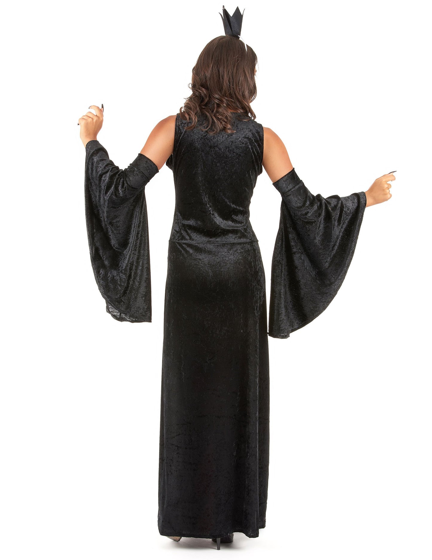 Заден изглед на шикозния вампирски костюм за жени