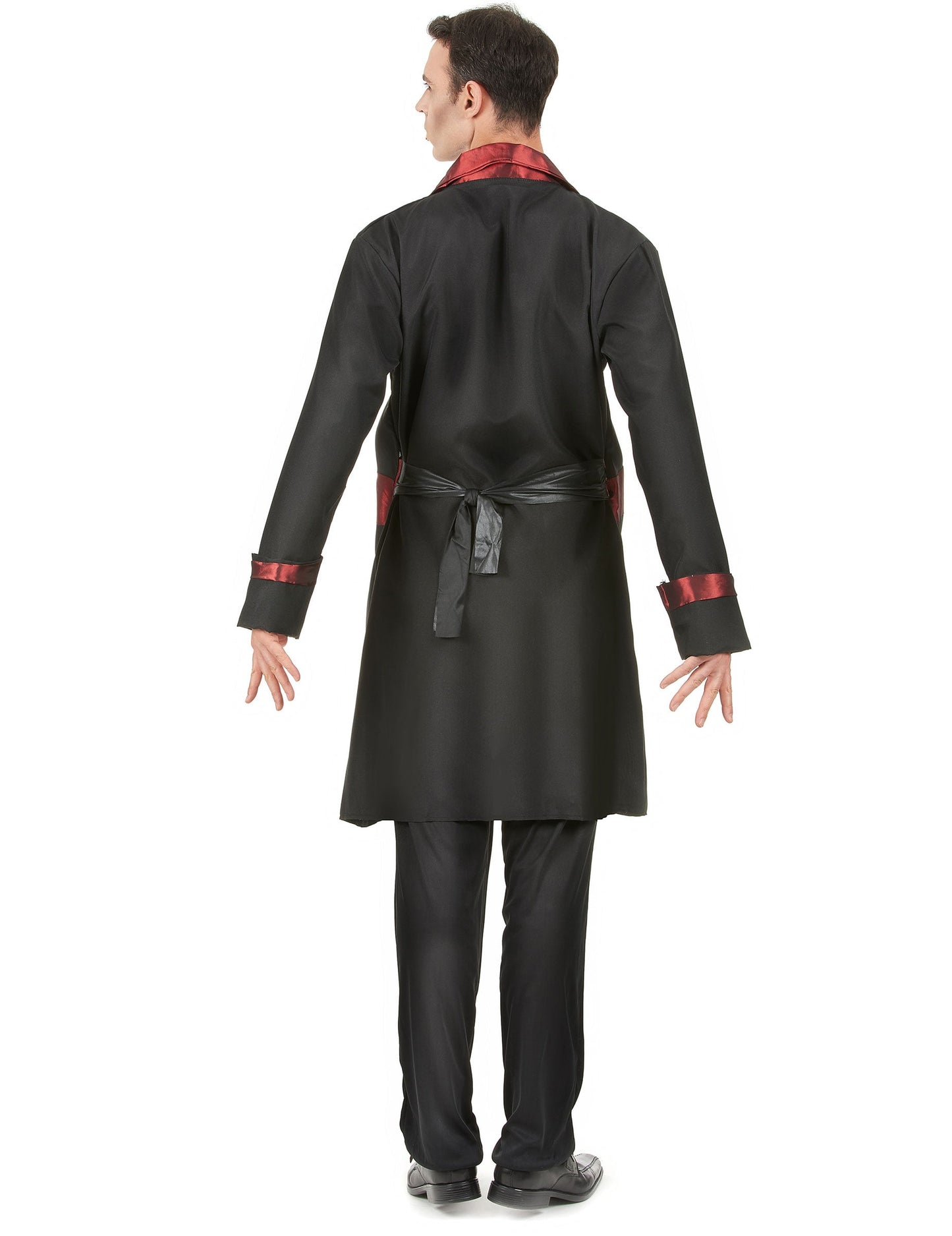Vue de dos du déguisement de vampire chic pour homme