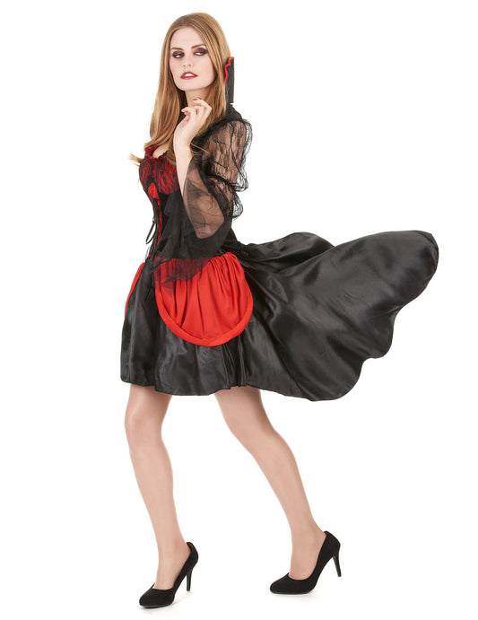Vue de profil du déguisement de vampire sexy