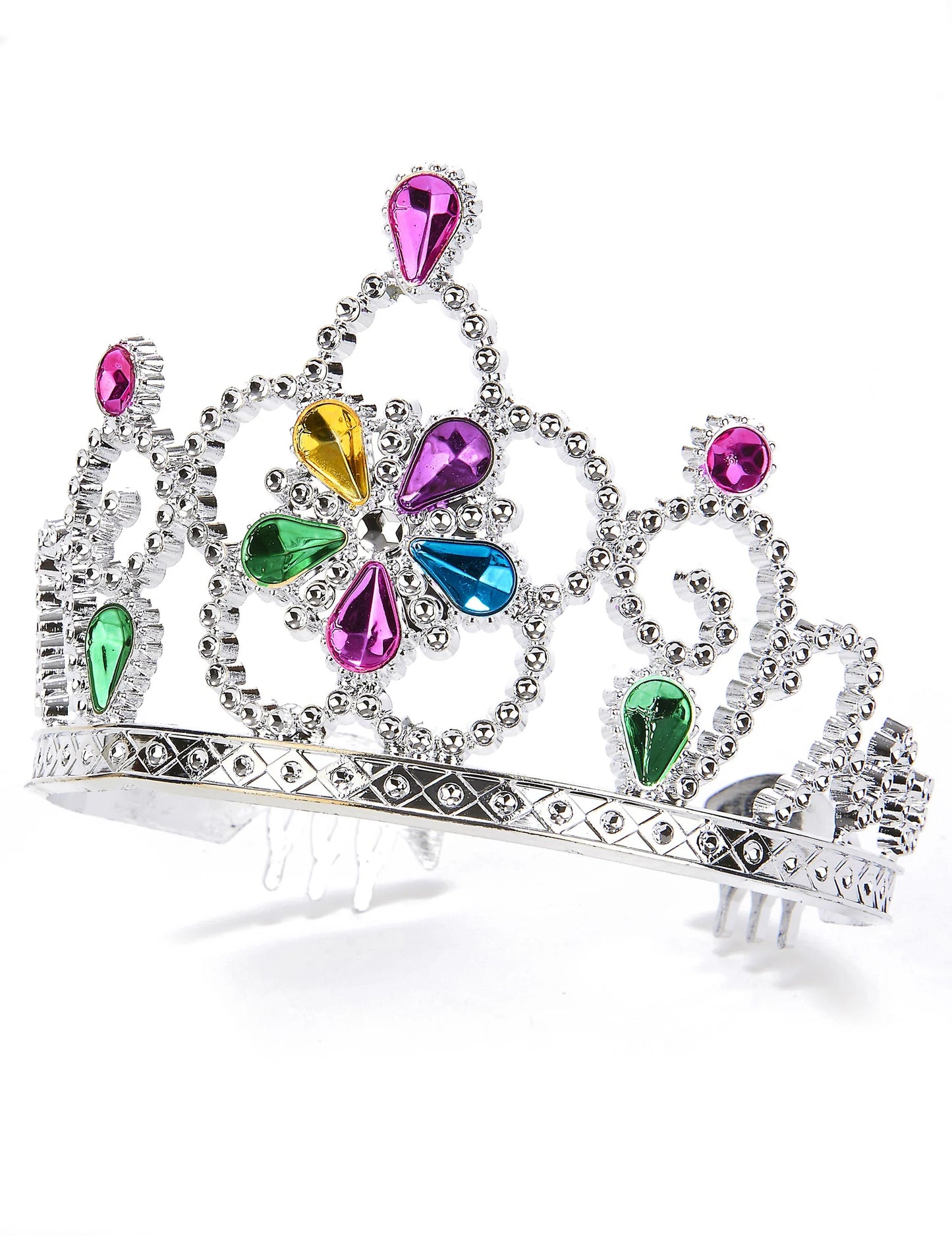 Vue de profil avec peignes de maintien du diadème de princesse