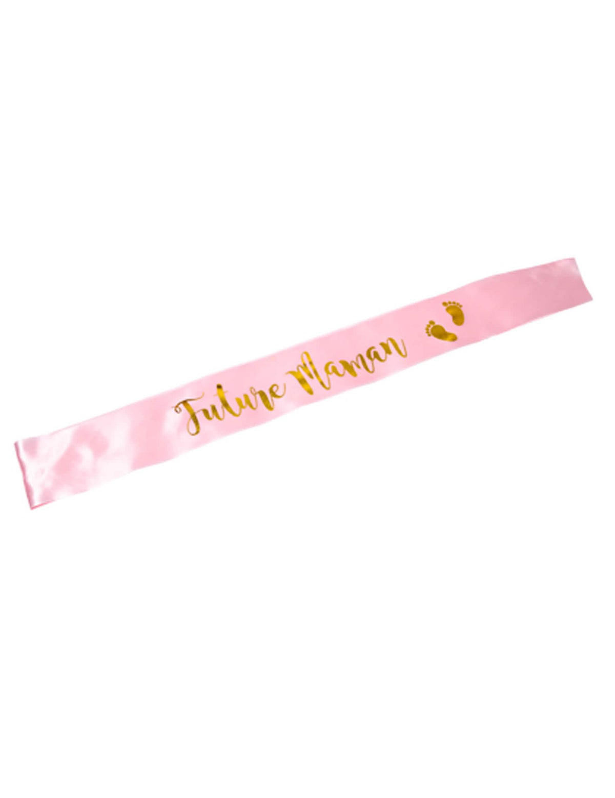 Шал от сатен за бъдеща мама за babyshower розов и златисто покритие