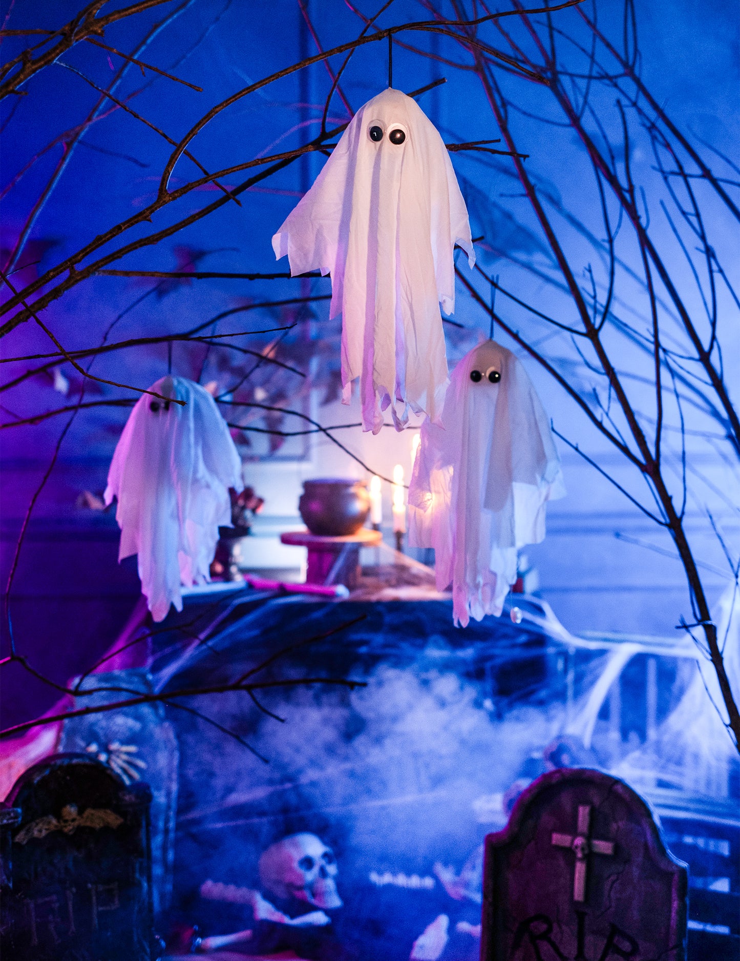 Модерен призрак за окачване на анимирани и музикални 48 см