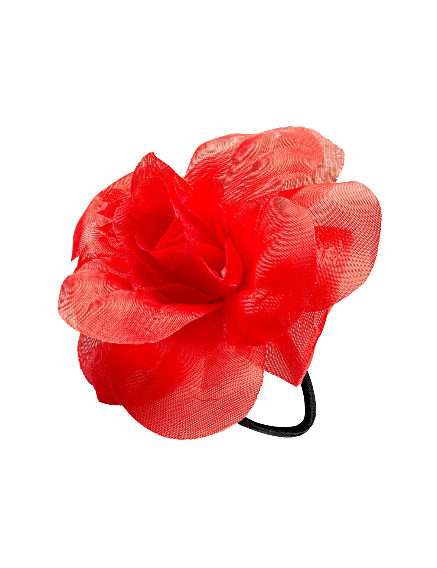 Червено цвете с еластична коса