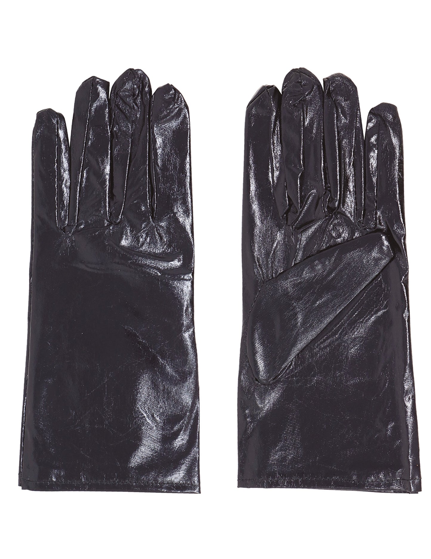 Vue de face et de dos des gants effet cuir pour femme