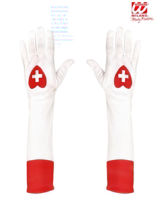 Бели дълги ръкавици за възрастни