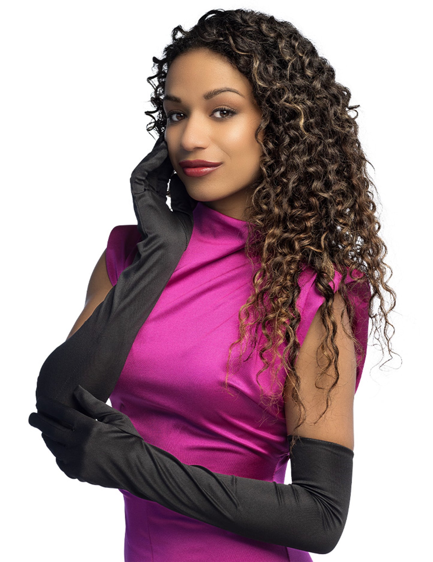 Черни дълги ръкавици