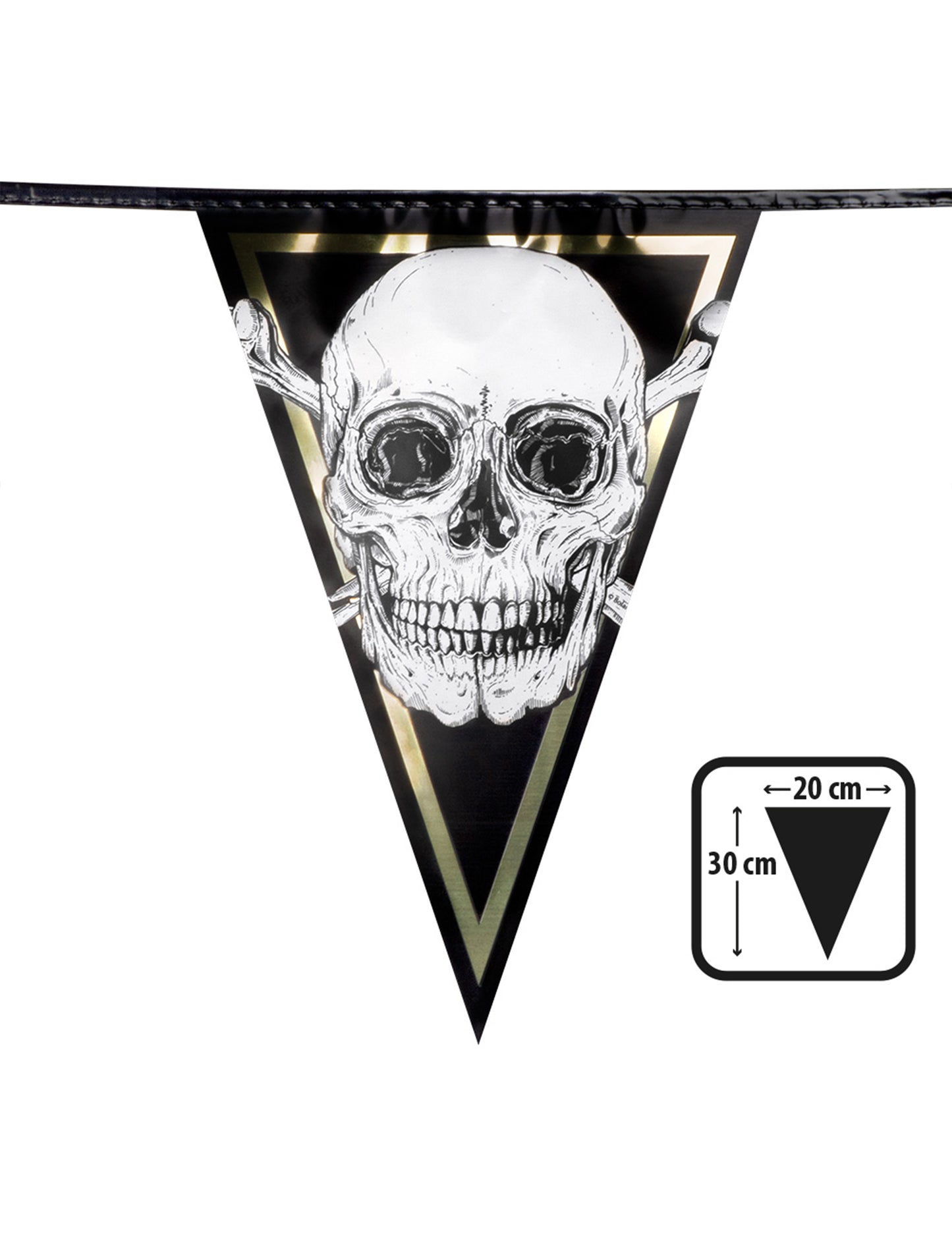 Гарланд 10 пластмасов пиратски пират Jolly Roger 30 x 20 cm