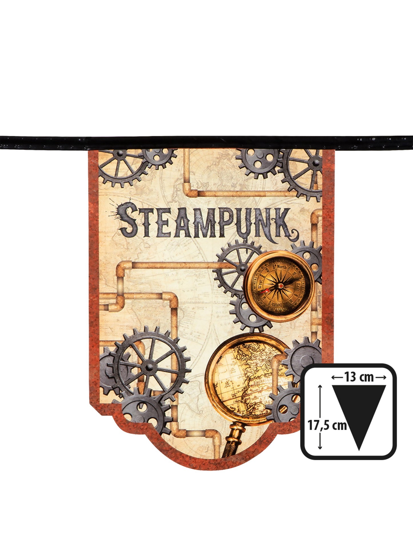 Гирлянда 11 пеналта в steampunk 4 m steampunk